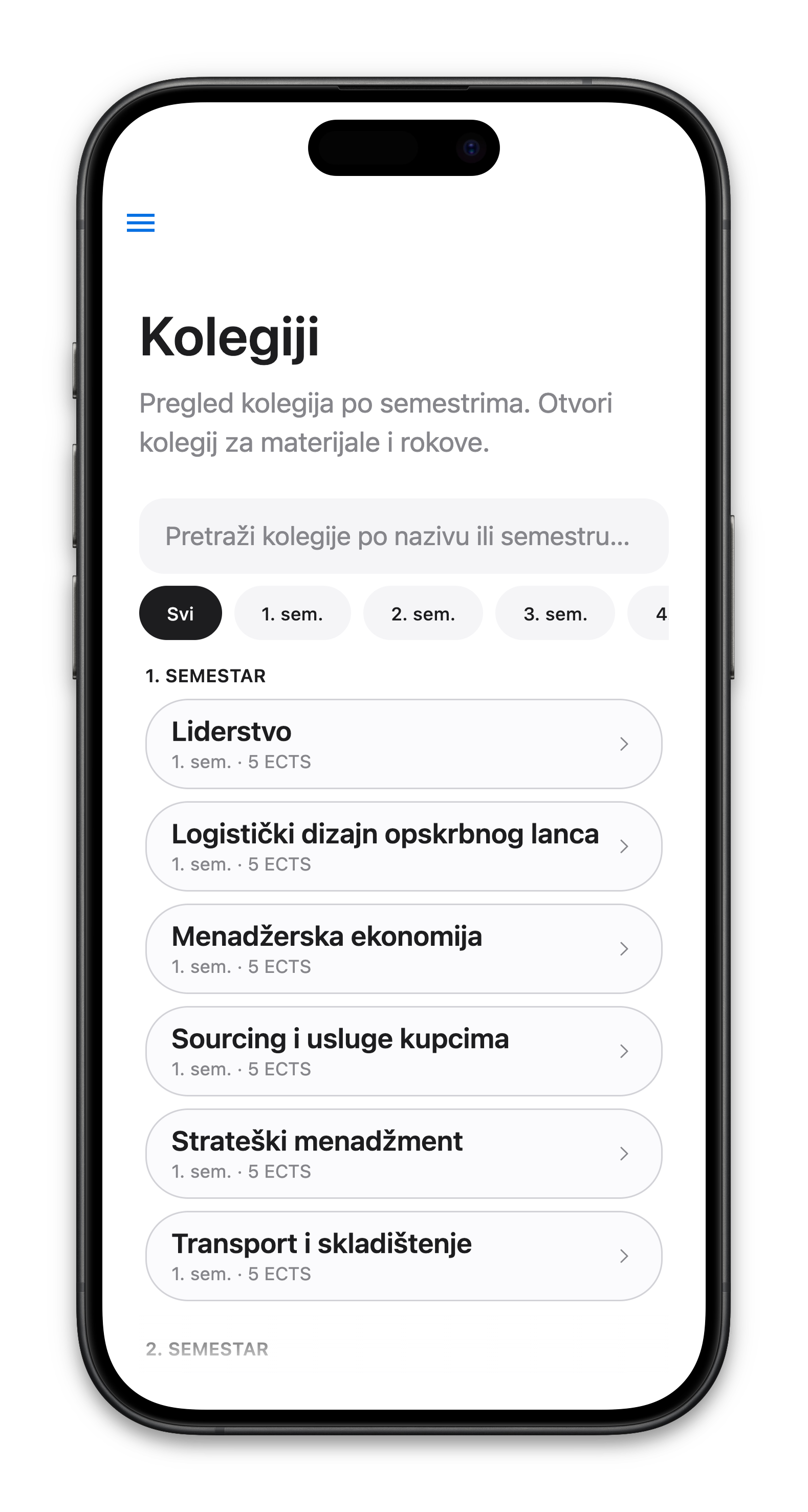 Studira — Kolegiji